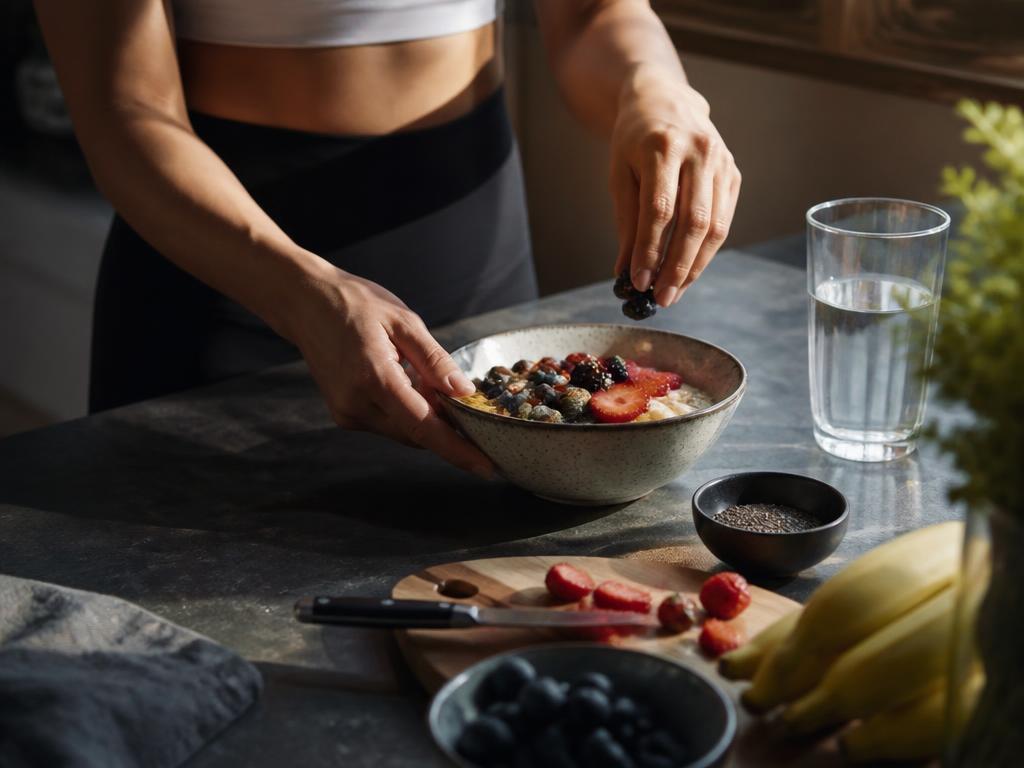 Preparazione di una colazione sana con frutta fresca